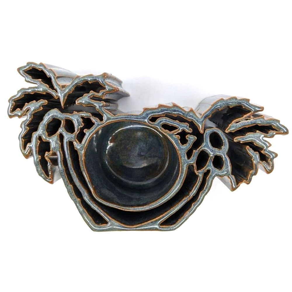 Bay Pottery Candle Pot Votive Holder Palm Trees